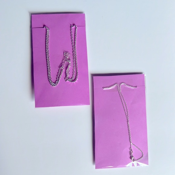 Silver Vintage Bling Necklaces, Made from Repurposed Jewelry - Picture 2 of 5